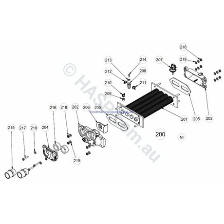 Raypak 127 &167 Gas Heater Spare Parts - Heater and Spa Parts