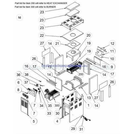 Raypak 127 &167 Gas Heater Spare Parts - Heater and Spa Parts