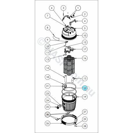 O-ring Seal for Astralpool Hurlcon QL 420 / QL 540 Cartridge Filters