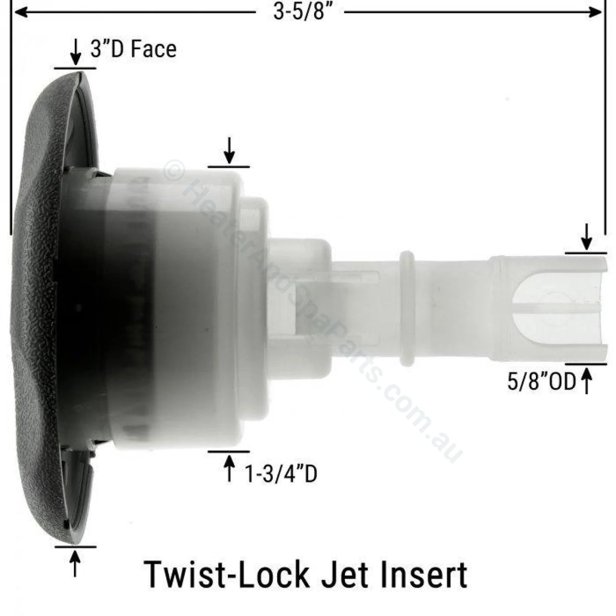 75mm Roto Spa Jet - Waterway Mini Storm Replacement - Heater and Spa Parts