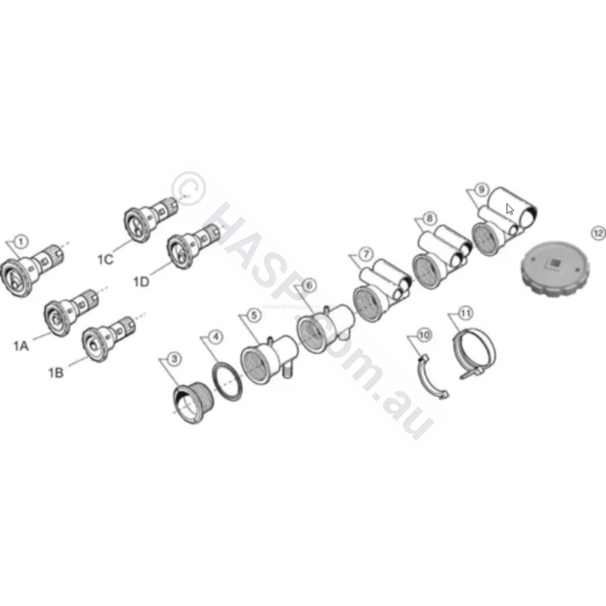 American Products Luxury Spa Jets - Scallops - Obsolete - Heater and Spa Parts
