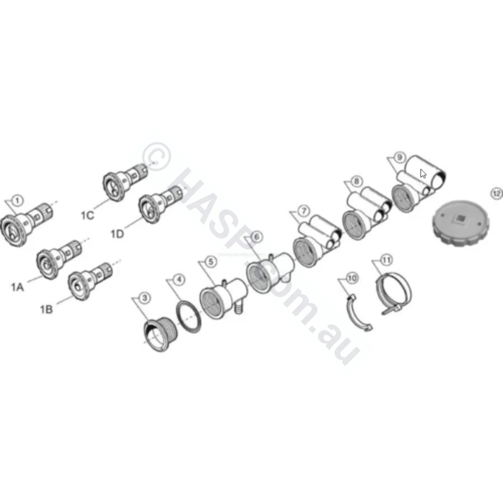 American Products Luxury Spa Jets - Scallops - Obsolete - Heater and Spa Parts