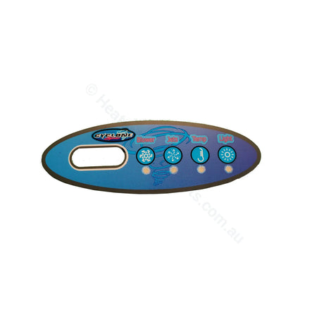 Cyclone Spas - 4-Button - Balboa VL200 Touchpad Overlay - Heater and Spa Parts