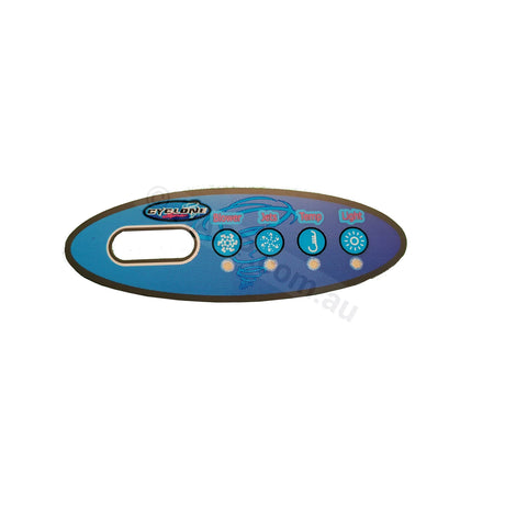 Cyclone Spas - 4-Button - Balboa VL200 Touchpad Overlay - Heater and Spa Parts
