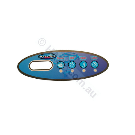 Cyclone Spas - 4-Button - Balboa VL200 Touchpad Overlay - Heater and Spa Parts