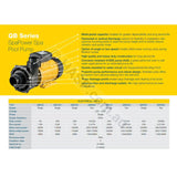 Davey Spaquip QB1501 1100w 1.5HP Spa Jet Booster Pump - 40mm - Heater and Spa Parts