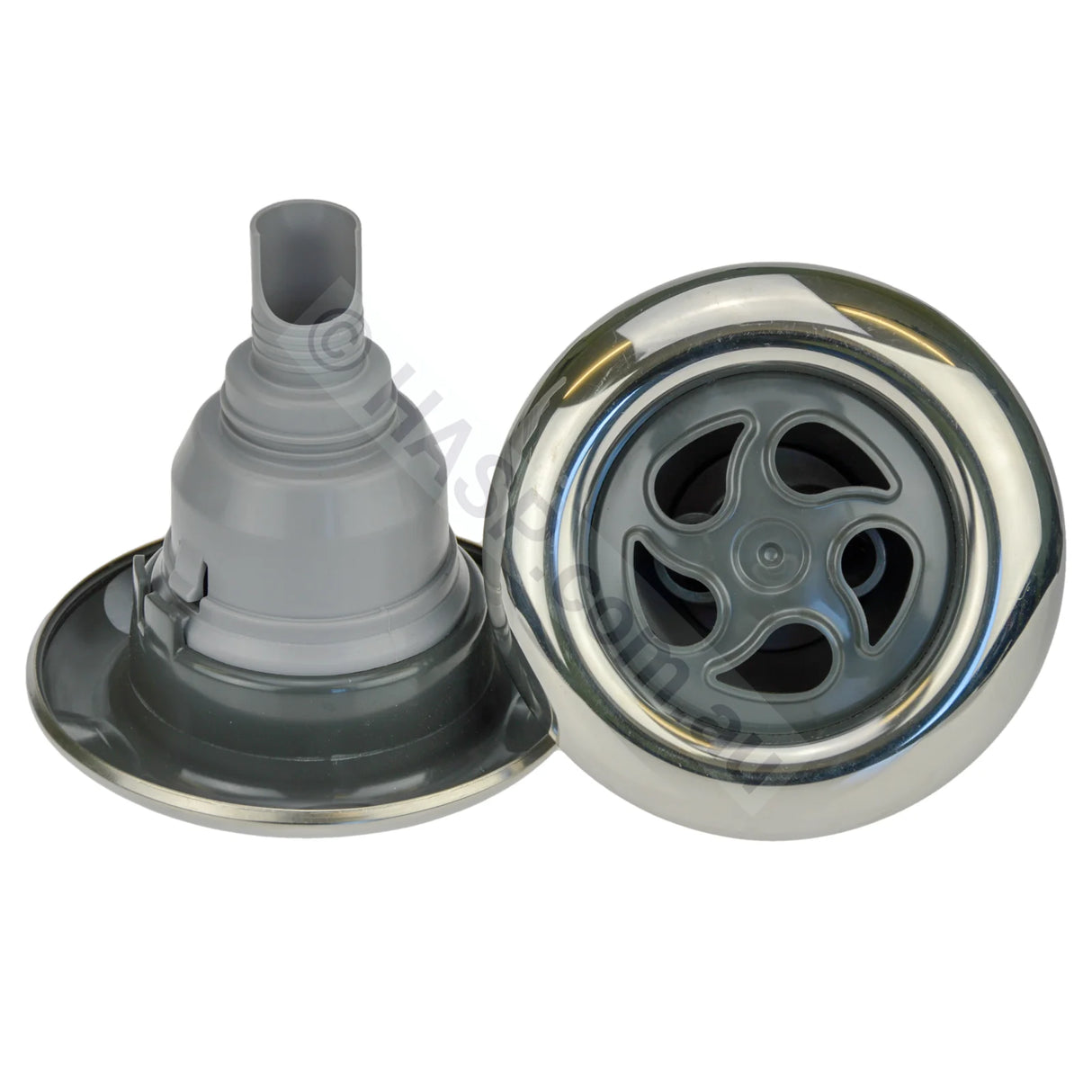 OBSOLETE - Edgetec Exhilarator 125 Jet Internal - 5 Star Pulse - Graphite Grey / Stainless Steel - 125mm - Heater and Spa Parts