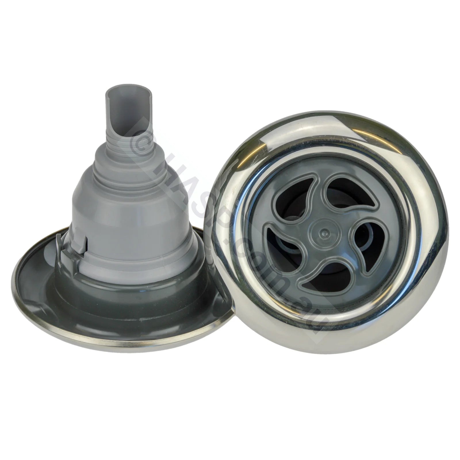 OBSOLETE - Edgetec Exhilarator 125 Jet Internal - 5 Star Pulse - Graphite Grey / Stainless Steel - 125mm - Heater and Spa Parts