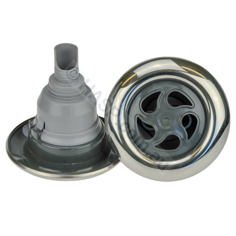 OBSOLETE - Edgetec Exhilarator 125 Jet Internal - 5 Star Pulse - Graphite Grey / Stainless Steel - 125mm - Heater and Spa Parts