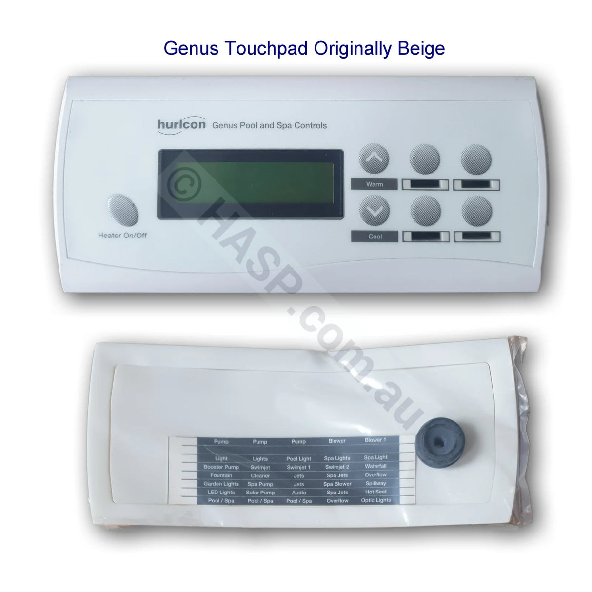 Hurlcon Genus Remote Control Thermostat with Timeclock VI 40010 - Touchpad - Heater and Spa Parts