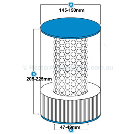 Universal Spa Industries, Sapphire, Signature, Endless and more Spa Cartridge Filter - 50 sqft 225x143 205x145 210x149 - Heater and Spa Parts