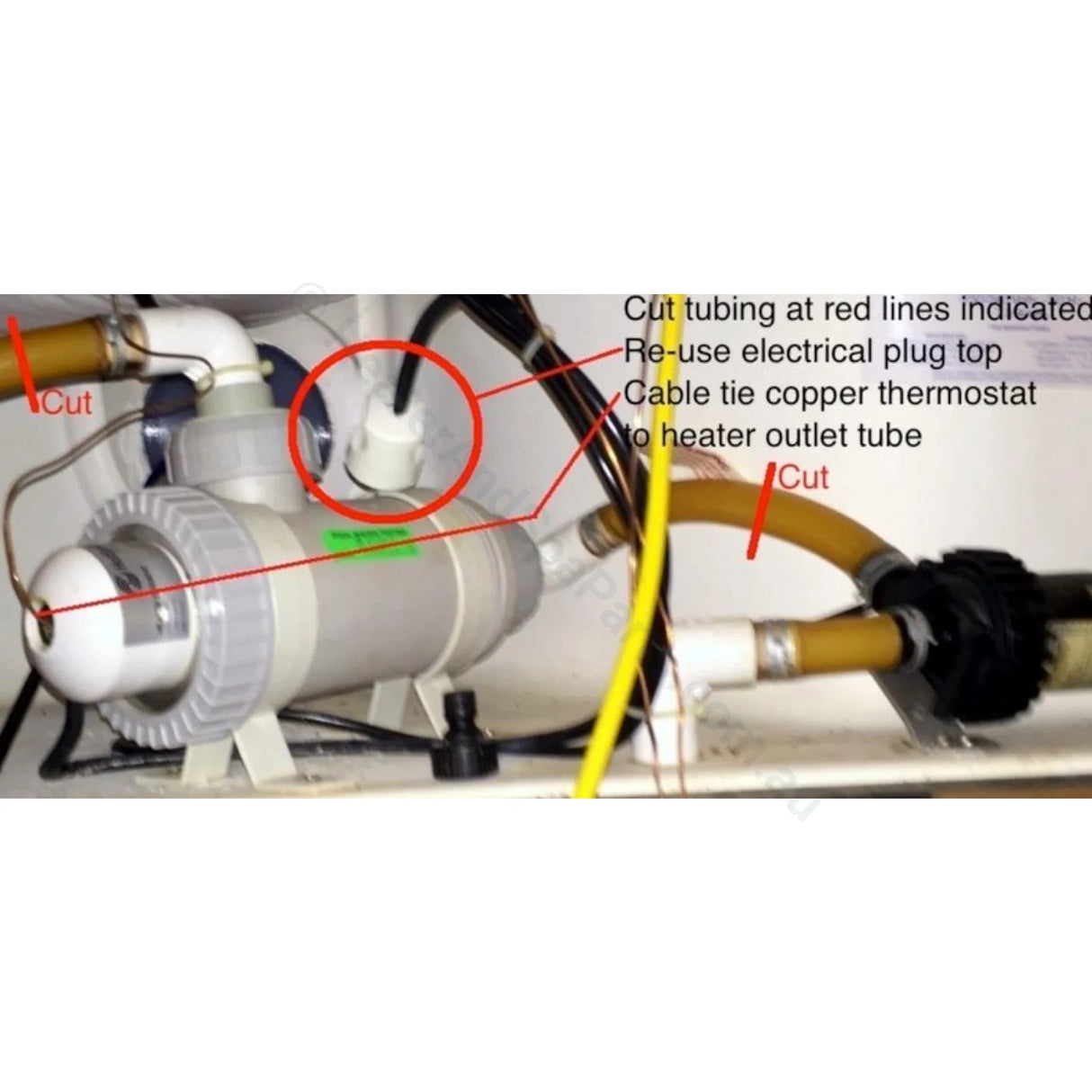 Old Style - Hot Spring 1.5kW Heater Kit - 1989-1994 - Heater and Spa Parts
