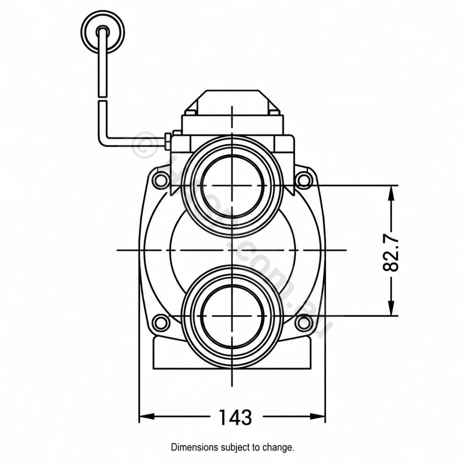 Onga Balboa 2381 1HP w/ 1.35kW Heater - Heated Spa Bath Pump - B-23810100 - Pump