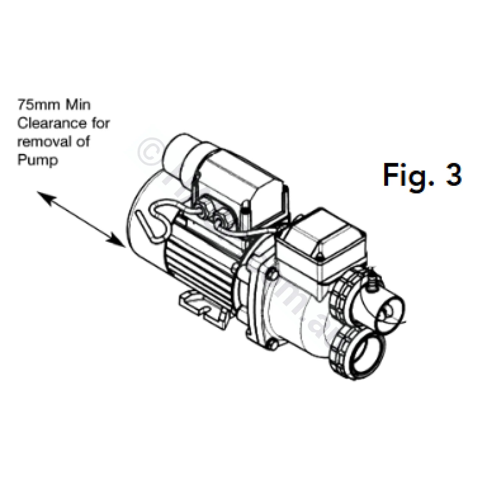 Onga Balboa 2381 1HP w/ 1.35kW Heater - Heated Spa Bath Pump - B-23810100 - Pump