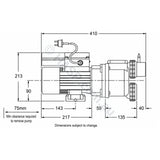 Onga Balboa 2388 1HP 0.7kW Spa Bath Pump - B-23880100 - Pump