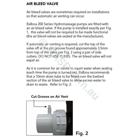 Onga Balboa 2388 1HP 0.7kW Spa Bath Pump - B-23880100 - Pump