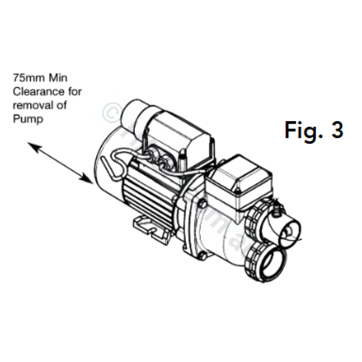 Onga Balboa 2391 1.25HP w/ 1.35kW Heater - Heated Spa Bath Pump - B-23910100 - Pump