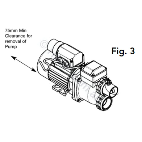 Onga Balboa 2391 1.25HP w/ 1.35kW Heater - Heated Spa Bath Pump - B-23910100 - Pump