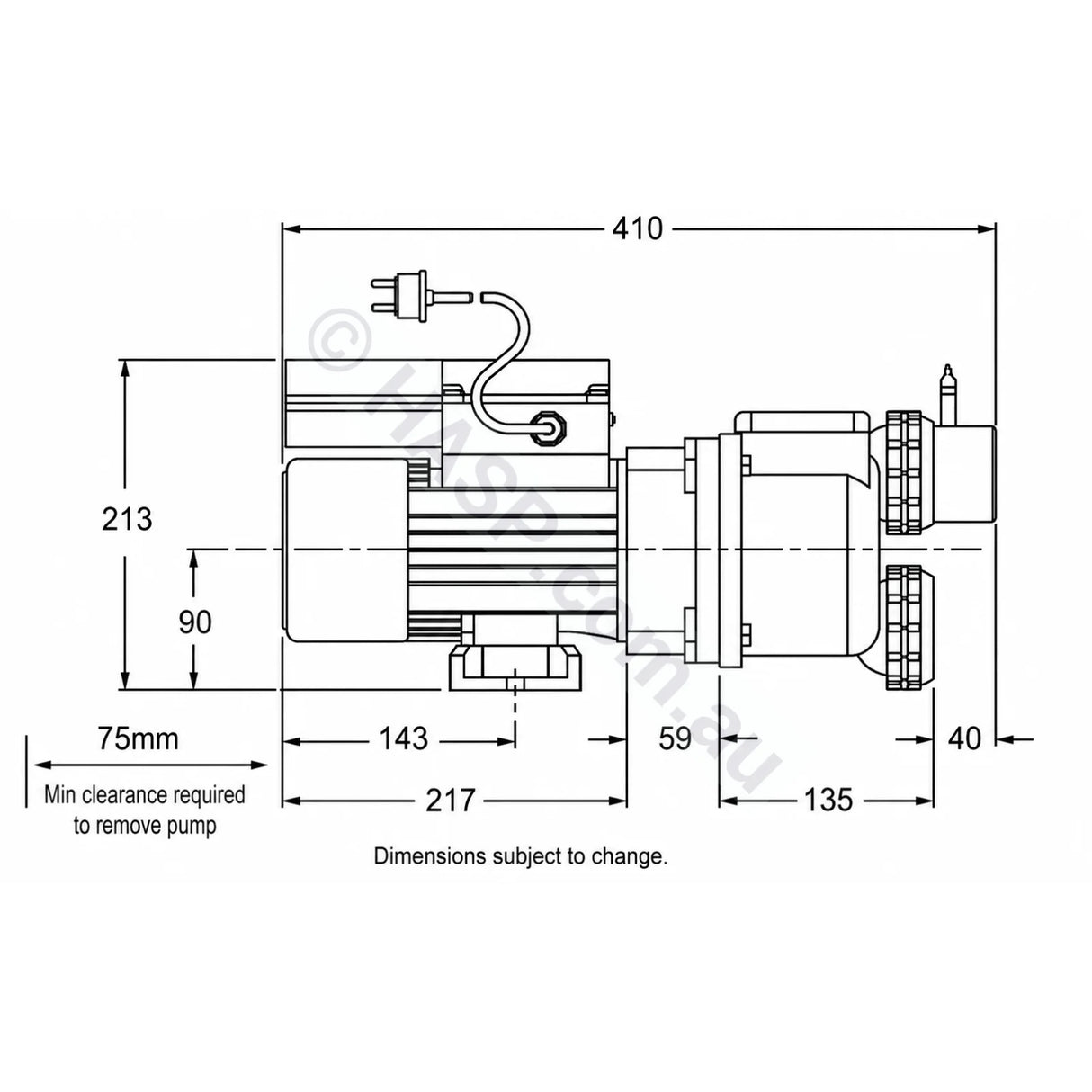 Onga Balboa 2398 1.25HP non-heated Spa Bath Pump - Pool & Spa