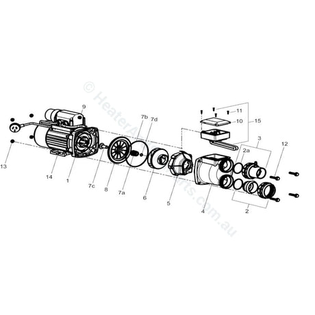 Onga / Balboa Spa Bath Pump Union Fittings - Suction Inlet Plumbing &