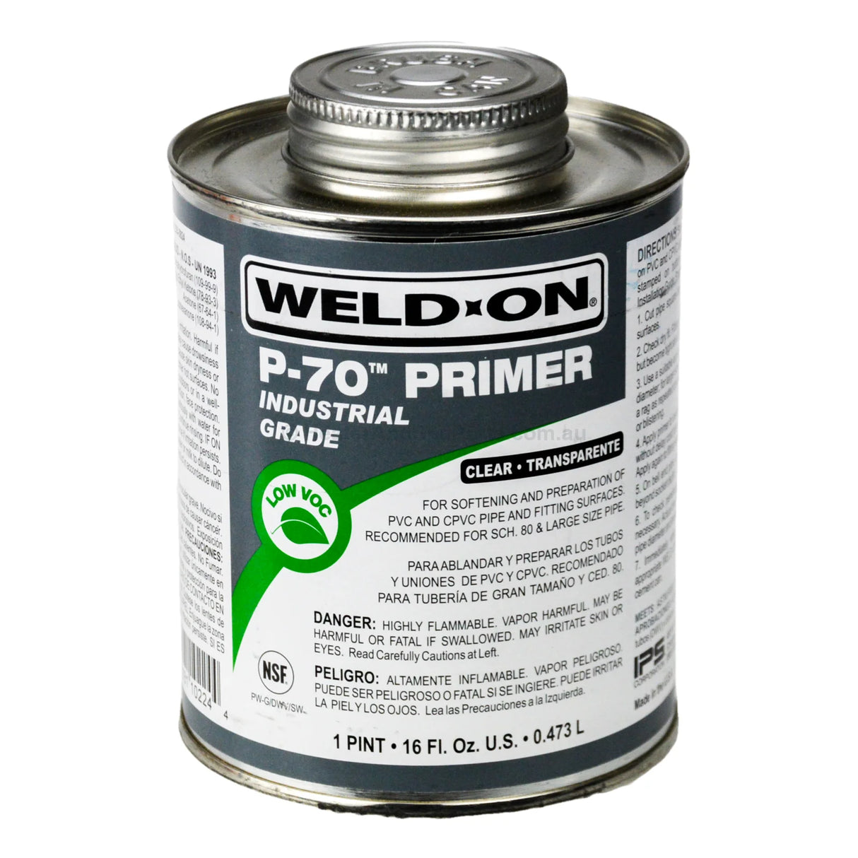 P-70 Industrial-Grade IPS Weld-on Clear Primer - 473mL - Heater and Spa Parts