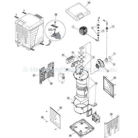 Pentair Mastertemp 125 - Side Panel - Electrical Inlet Side - Heater and Spa Parts