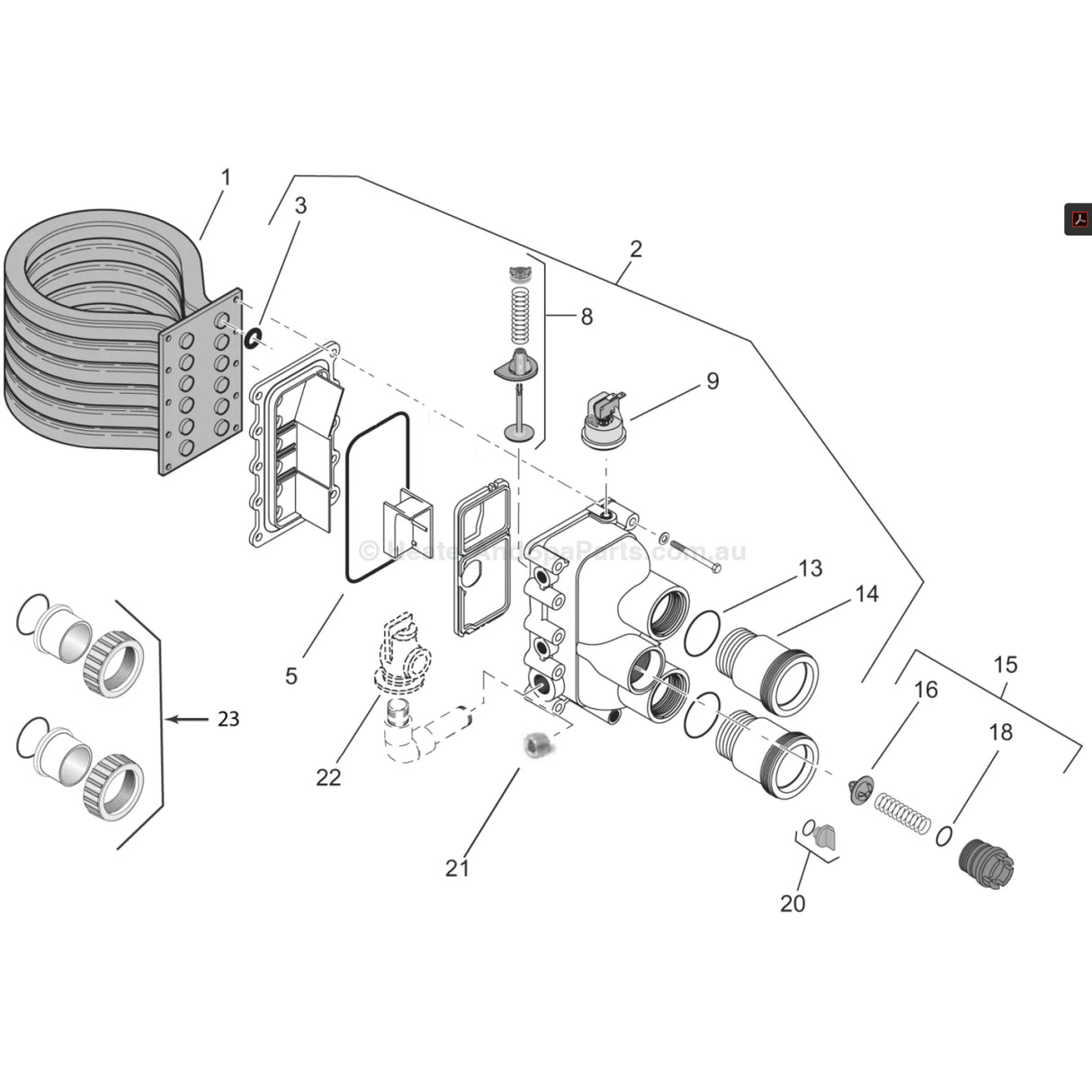 Pentair Mastertemp - Tube Seal Kit (Heat Exchanger O-rings) - Heater and Spa Parts