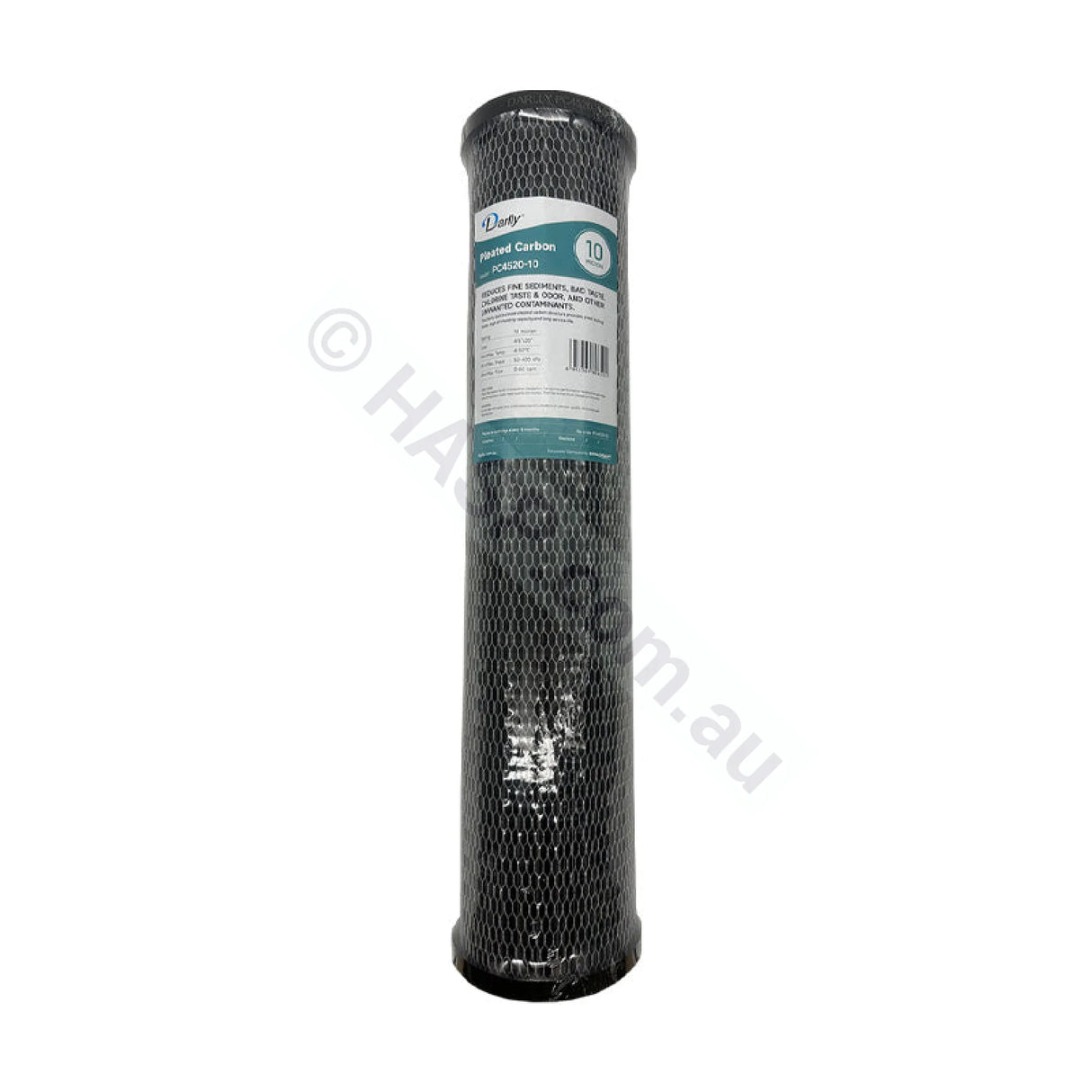 Pleated Carbon water filter cartridge, 10 micron, 4.5" x 20" Big Blue (FC-PC4520-10)