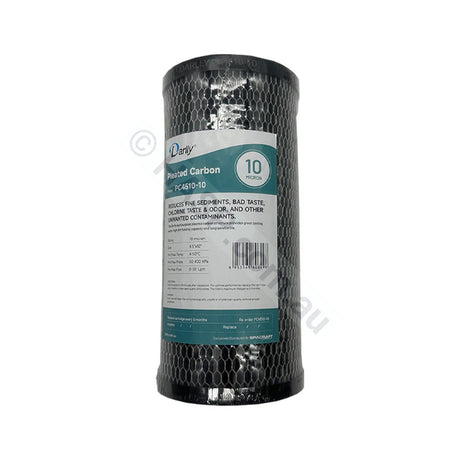 Pleated Carbon water filter cartridge, 10 micron, 4.5" x 10" Big Blue (FC-PC4510-10)