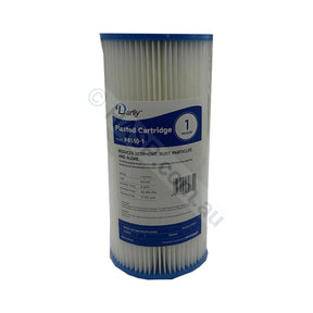 Pleated Sediment water filter cartridge, 1 micron, 4.5" x 10" Big Blue (FC-P4510-1)
