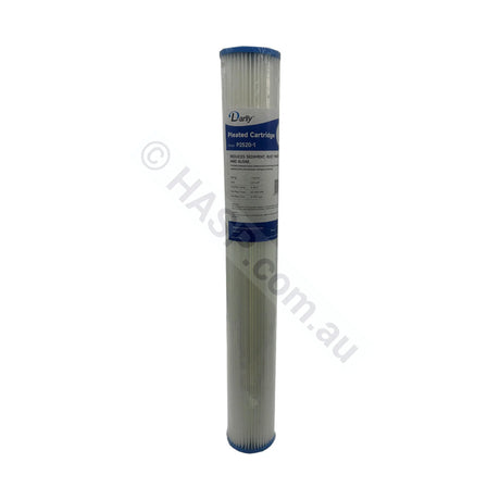 Pleated Sediment water filter cartridge, 1 micron, 2.5" x 20" Slimline (FC-P2520-1)