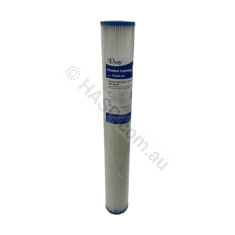 Pleated Sediment water filter cartridge, 20 micron, 2.5" x 20" Slimline (FC-P2520-20)
