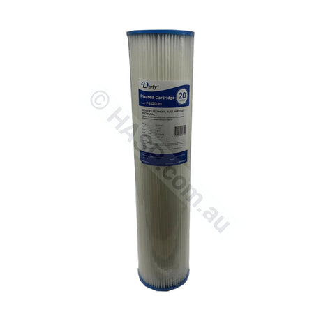 Pleated Sediment water filter cartridge, 20 micron, 4.5" x 20" Big Blue (FC-P4520-20)