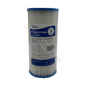 Pleated Sediment water filter cartridge, 5 micron, 4.5" x 10" Big Blue (FC-P4510-5)