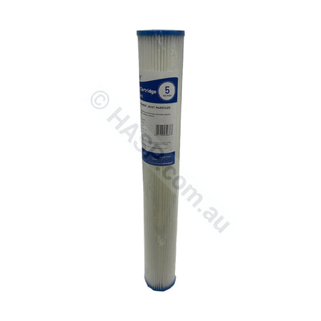 Pleated Sediment water filter cartridge, 5 micron, 2.5" x 20" Slimline (FC-P2520-5)