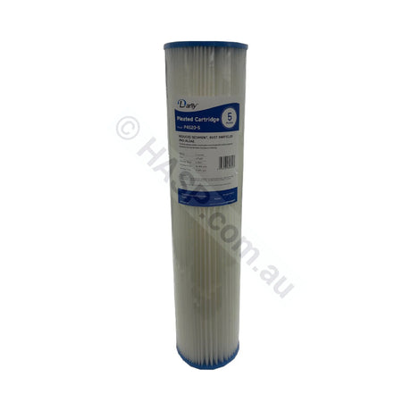 Pleated Sediment water filter cartridge, 5 micron, 4.5" x 20" Big Blue (FC-P4520-5)