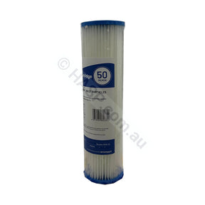 Pleated Sediment water filter cartridge, 50 micron, 2.5" x 10" Slimline (FC-P2510-50)
