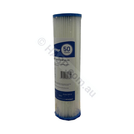 Pleated Sediment water filter cartridge, 50 micron, 2.5" x 10" Slimline (FC-P2510-50)