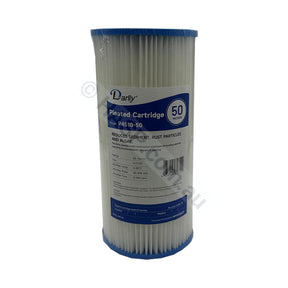 Pleated Sediment water filter cartridge, 50 micron, 4.5" x 10" Big Blue (FC-P4510-50)