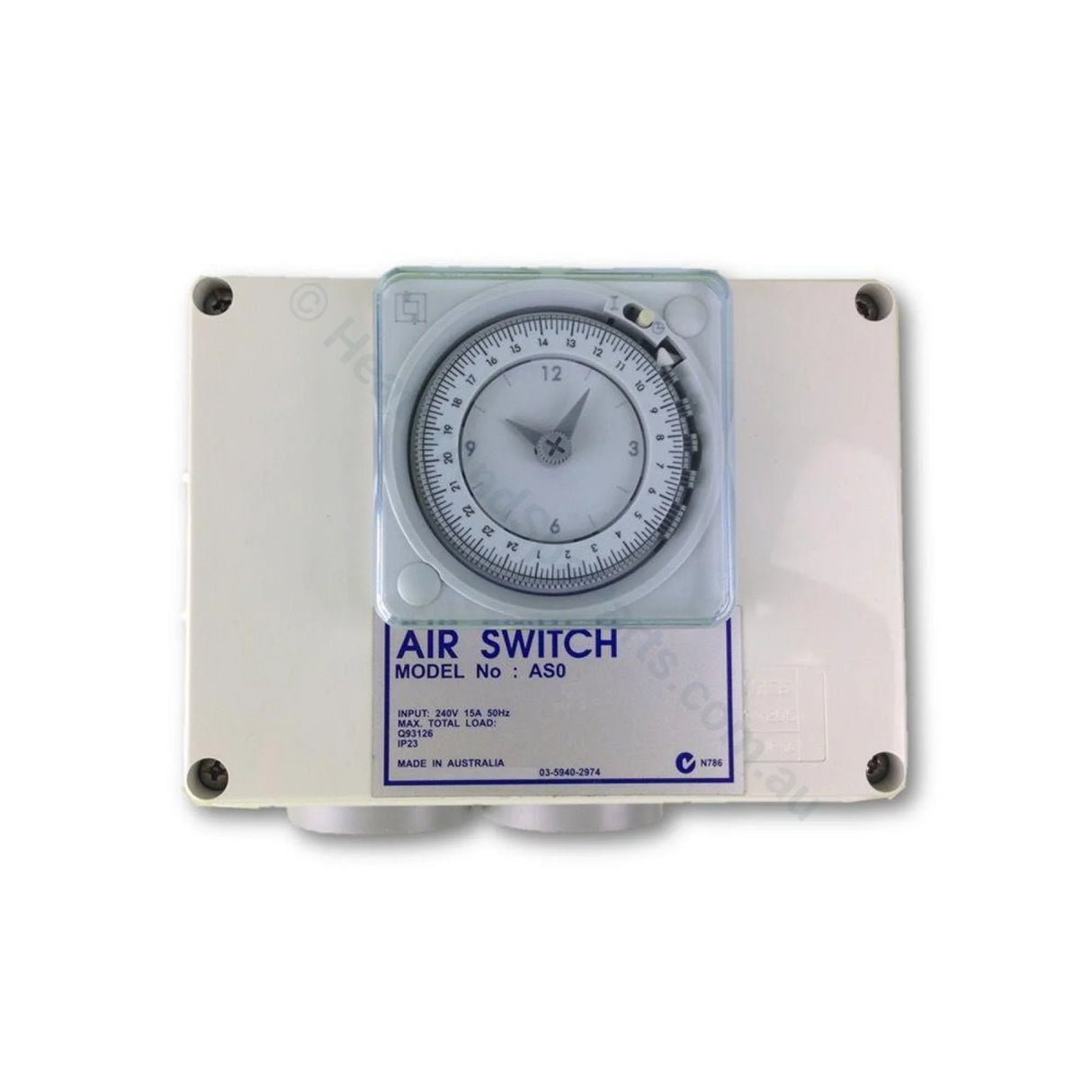 Air Switch - Double with time clock / Dual Air Switch with Timer - Heater and Spa Parts