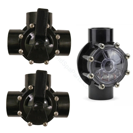 Heat Pump 3-Way Valve Installation Kits Kit For 40Mm Pressure Pvc (~48Mm Od) Pool & Spa