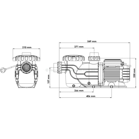Pulse Pool Pump 09 - 1.25HP - Edgetec - Heater and Spa Parts