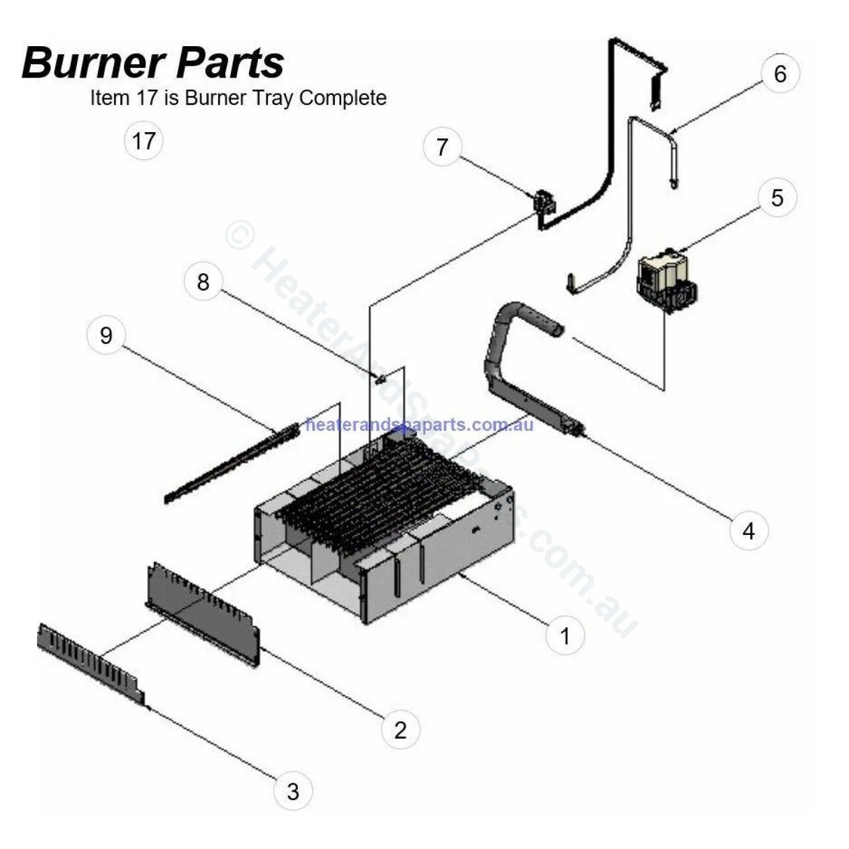 Raypak 200, 280, 350, 430 Gas Pool Heater Spare Parts with Diagrams - also RP2100 - Heater and Spa Parts