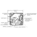 White Rodgers 36H32-409 24V Gas Valve - Raypak since 2019 - Heater and Spa Parts