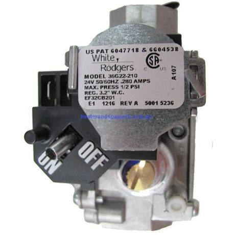 Raypak Rheem Davey Spartan 131 Gas Valve - Heater and Spa Parts