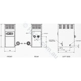 Raypak Spartan 131 Natural Gas Spa Heater (Residential) – 24kW / 120MJ Outdoor Heater