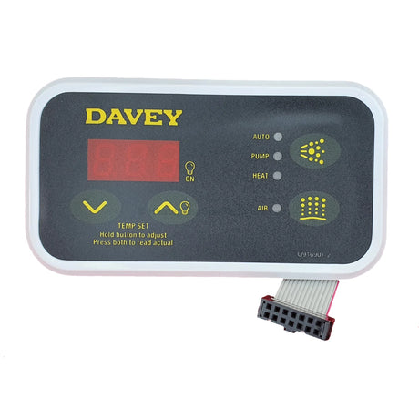 Davey SpaQuip Spa Power 400/500/600/601 Touchpad Control Panel Key Pad - Rectangular - Heater and Spa Parts