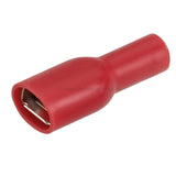 Red Spade Terminal Connector - 6.3mm 1/4" - Insulated Crimp Style - Heater and Spa Parts