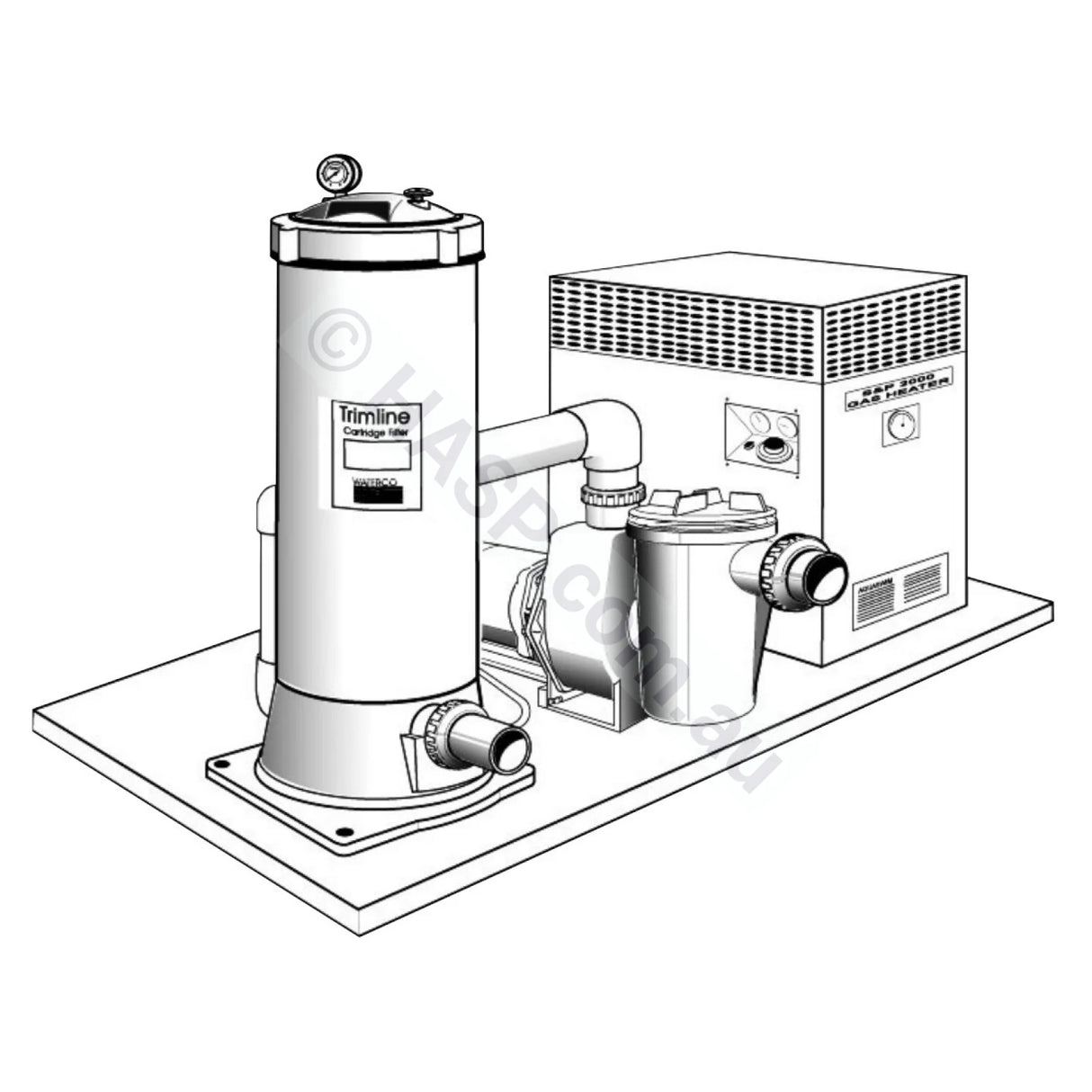 S&P Waterco AquaSwim Gas Spa Heater - Spare Parts - Heater and Spa Parts