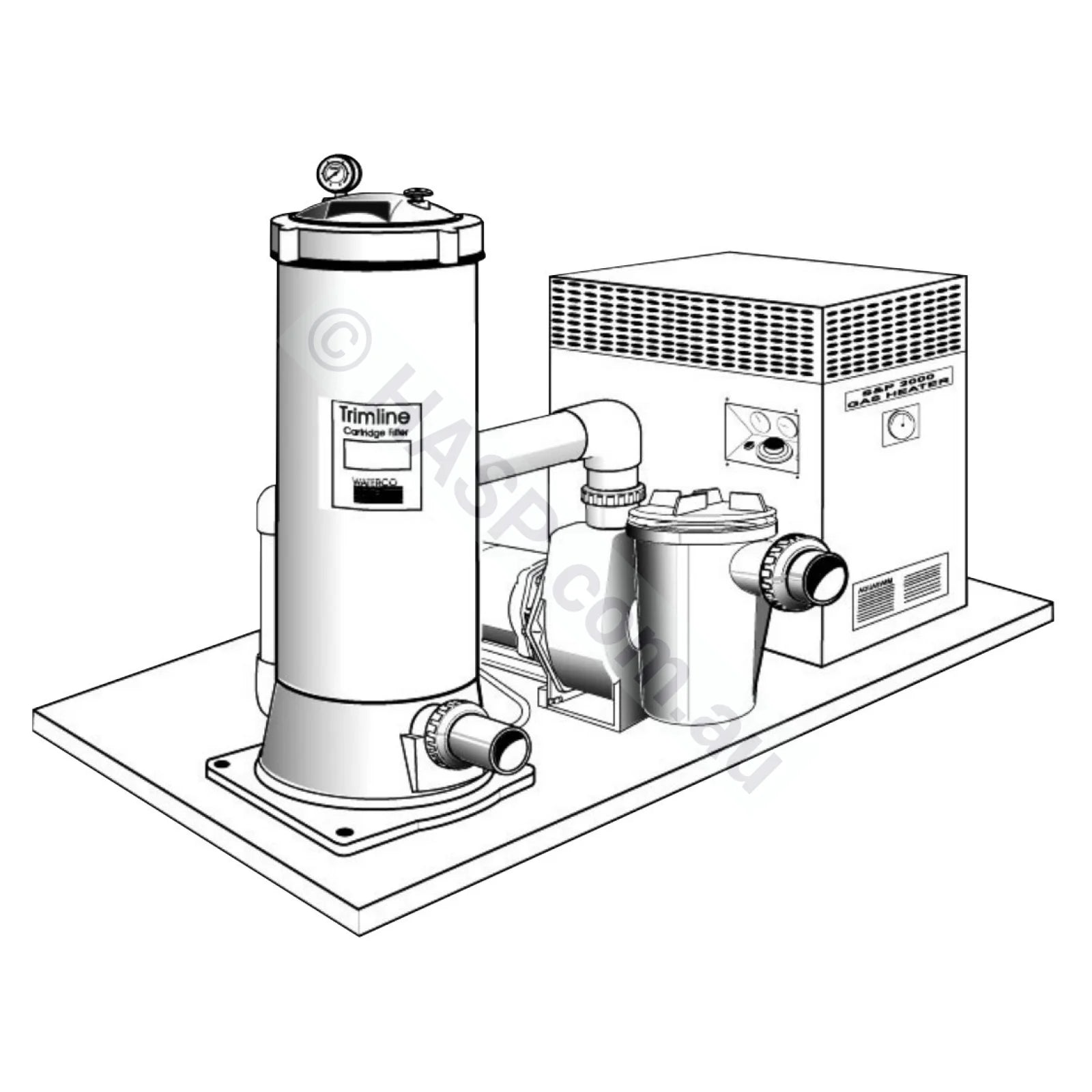 S&P Waterco AquaSwim Gas Spa Heater - Spare Parts - Heater and Spa Parts